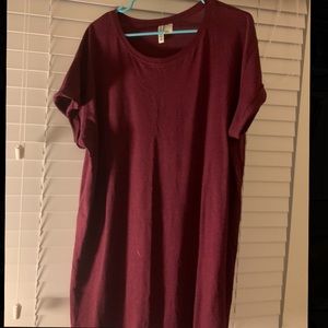 H&M Divided maroon t-shirt dress - size L